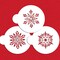 Small Crystal Snowflakes Cookie Stencil #3 | C748 by Designer Stencils |